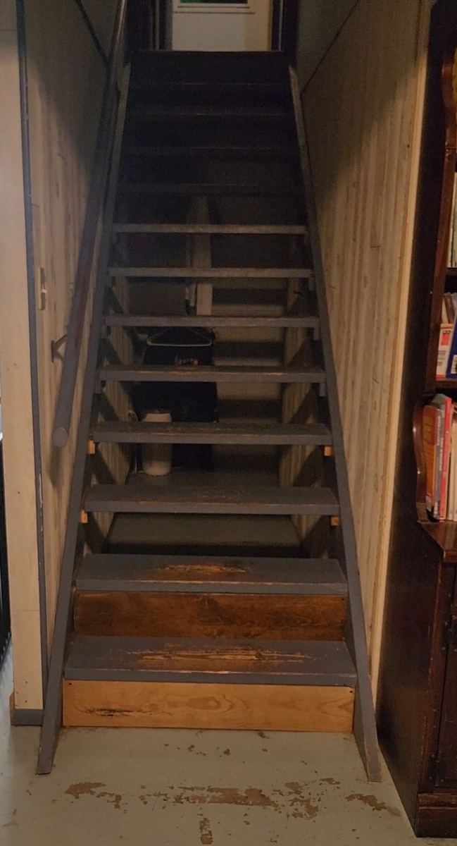 Basement stairwell replacement before the rebuild