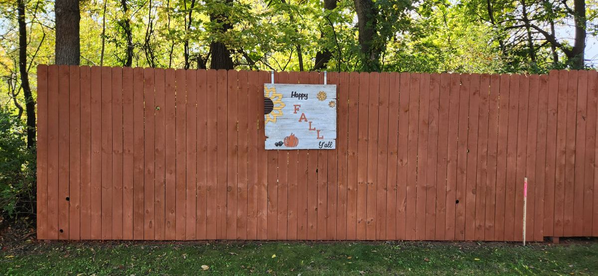 Wood Fence Wash and Stain - after