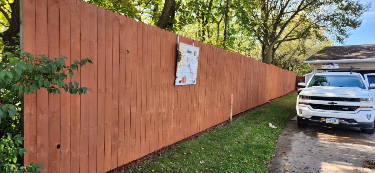 Wood Fence Wash and Stain - after